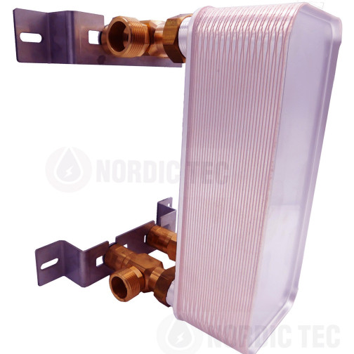 Malý výmenník tepla s 20 doskovým nástenným držiakom Nordic Tec 20kW