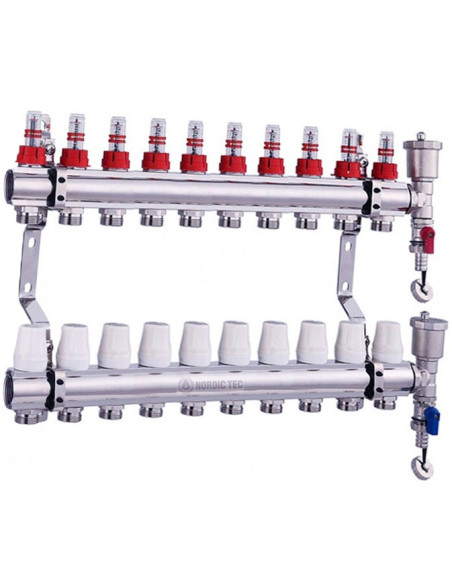 Distribútor podlahového zahrievania Nordic TEC - 10 skupín