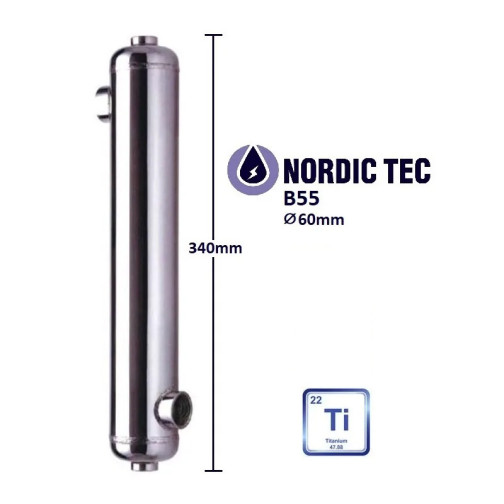 Titánový Výmenník tepla - bazénový Nordic Tec B55-Ti