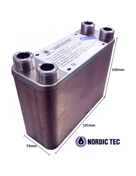 Výmenník tepla Nordic Tec Ba-12-60 3/4" 18-40 kW