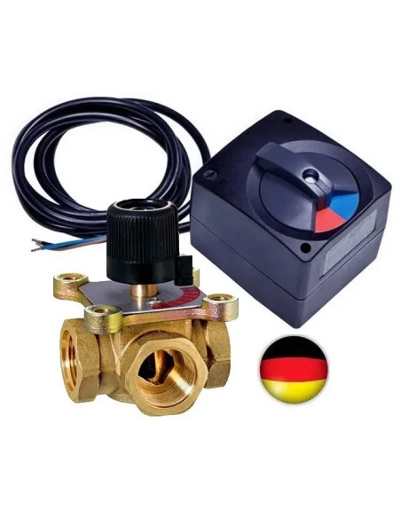 4-cestný ventil 3/4" DN20 s pohonem Nordic tec