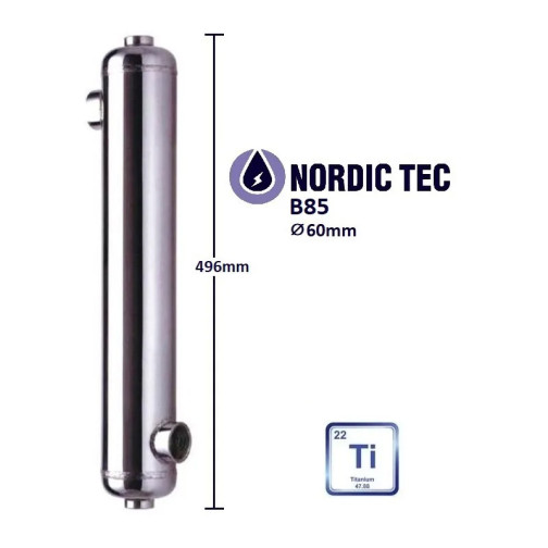 Titánový Výmenník tepla - bazénový Nordic Tec B85-Ti 25 kW