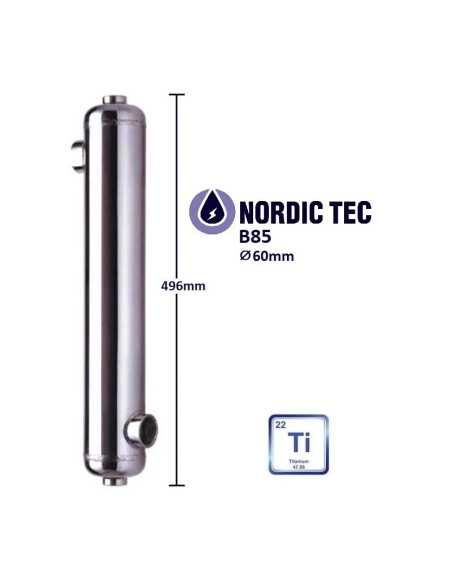 Titánový Výmenník tepla - bazénový Nordic Tec B85-Ti 25 kW