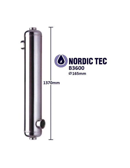 Výmenník tepla bazénový oceľový Nordic Tec B3600 1060kW