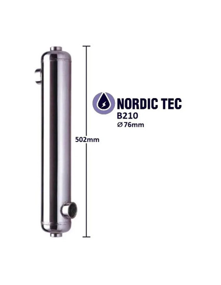 Výmenník tepla bazénový oceľový Nordic Tec B210 61kW