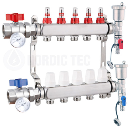 Nerezový rozdeľovač Nordic Tec INOX 5 okruhov