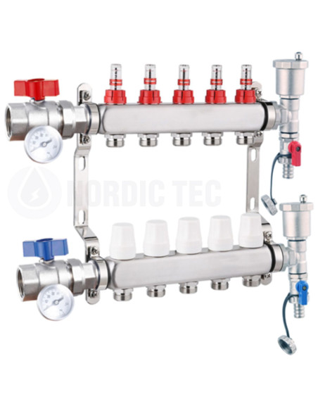 Nerezový rozdeľovač Nordic Tec INOX 5 okruhov