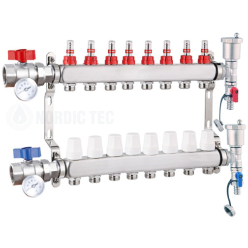 Nerezový rozdeľovač INOX 8 okruhov