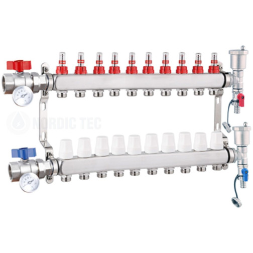 Nerezový rozdeľovač INOX 10 okruhov