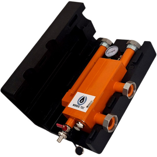Hydraulický separátor s anuloidom a odkaľovačom 1" DN25 125mm Nordic Tec