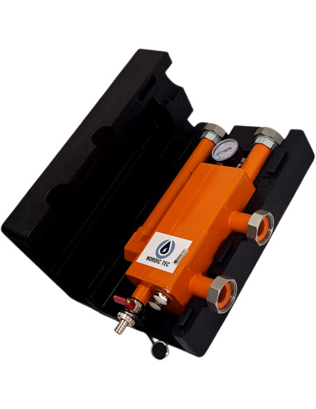 Hydraulický separátor s anuloidom a odkaľovačom 1" DN25 125mm Nordic Tec