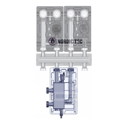 Hydraulický separátor s anuloidom a odkaľovačom SCHEMA Nordic Tec SK1
