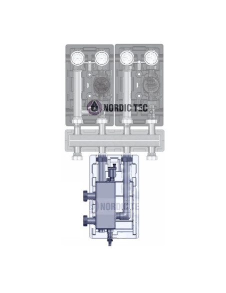 Hydraulický separátor s anuloidom a odkaľovačom SCHEMA Nordic Tec SK1